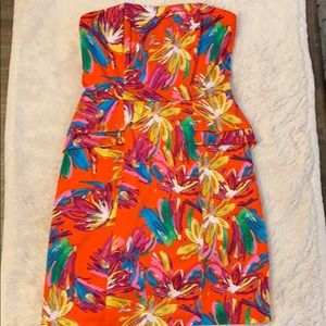 Floral Strapless Dress